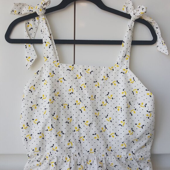 ZARA ! 100% Cotton Jumpsuit with flowers ( Medium ) - Picture 12 of 14